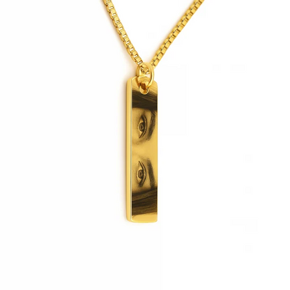 Personalized Eye's Engraved Necklace