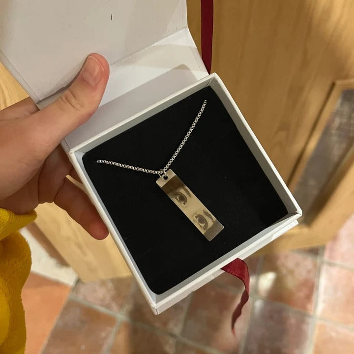 Personalized Eye's Engraved Necklace