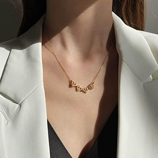 Clover 4 leaf Heart Magnet Necklace